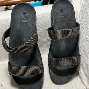 Fitflop brand multi-colored sparkly sandals